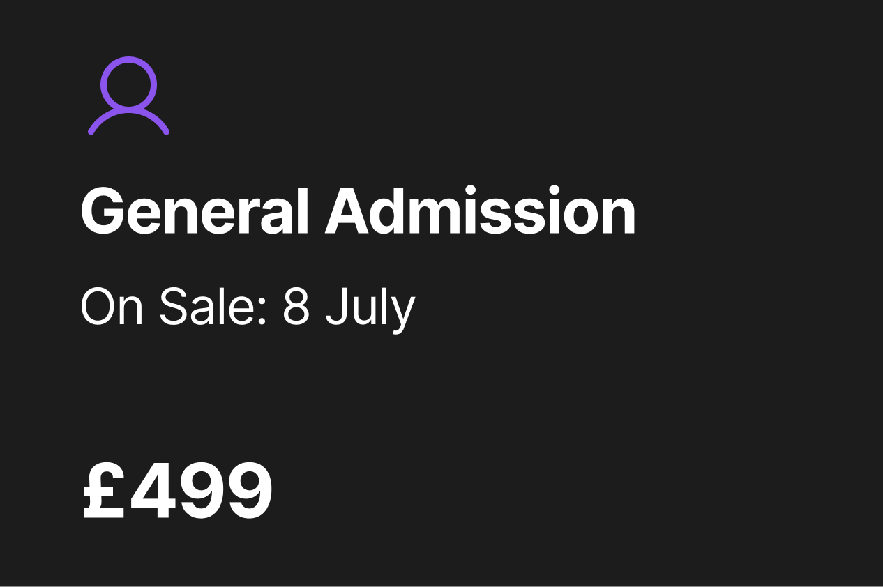 General Admission 8 july